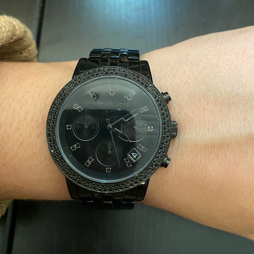 Michael Kors Black Crystal Watch